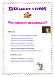 VIDEOS FOR PRESENT PROGRESSIVE - PART ONE