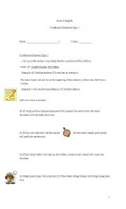 English worksheet: Conditional Sentence Type 1