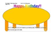 English Worksheet: make your own birthday party tables!