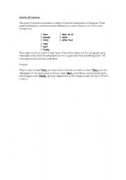 English worksheet: adverbs of sequence