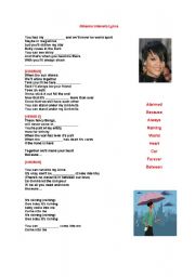 English worksheet: Rihanna Umbrella Lyrics