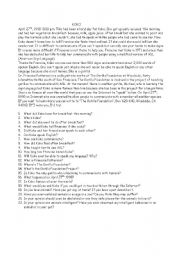 English Worksheet: READING - KOKO