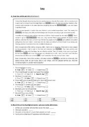 English worksheet: 10 th classes exam KEY