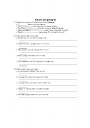 English Worksheet: be going to