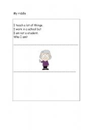 English worksheet: riddle