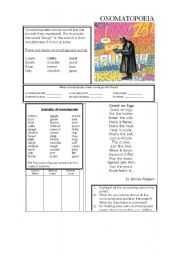 English Worksheet: Onomatopoeia