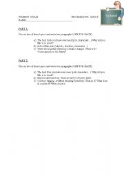 English worksheet: informative essay