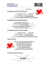 English Worksheet: L.O.V.E.