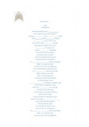 English Worksheet: Song activity- Halo by Beyonc