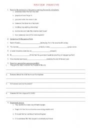 English worksheet: REVIEW PASSIVE