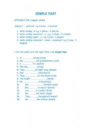 English Worksheet: Simple Past
