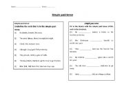 English worksheet: Simple past tense