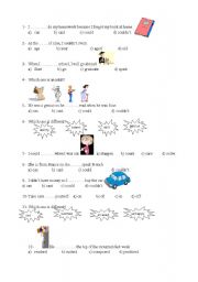 English worksheet: mini test