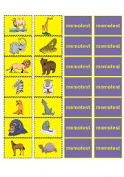 Memotest on Animals