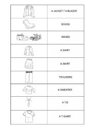 English worksheet: Clothes Images