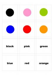 English Worksheet: Colour memory
