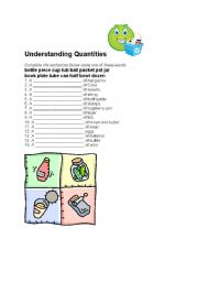 English Worksheet: Understanding Quantities 