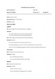 English Worksheet: Pronunciation Lesson Plan -Sentence Stress