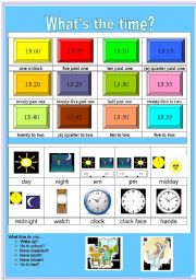 English Worksheet: Telling the time