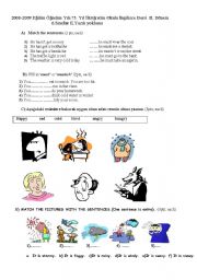 English worksheet: adjectives