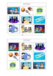 English Worksheet: FREE TIME ACTIVITIES BINGO