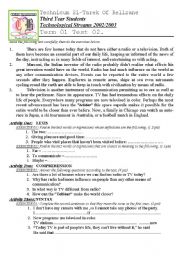 English Worksheet: Mass Media V2 (Author-Bouabdellah)