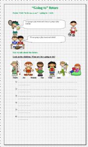 English Worksheet: going to future