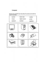 English Worksheet: COMPUTER