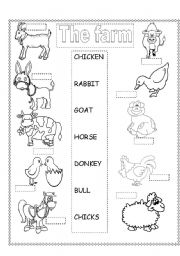 English Worksheet: THE FARM