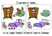 English Worksheet: A - B prepositions exercise