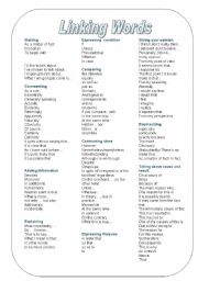 Linking Words and Speaking Phrases (2 Pages)