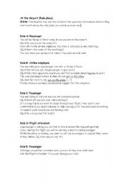 English Worksheet: At the Airport