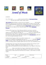 English Worksheet: Sound of Music