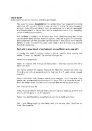 English worksheet: Wife Swap-talking about Family