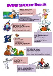 English Worksheet: Easy questions about the mysterious things around us