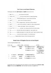 English worksheet: Modals