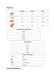 English Worksheet: Vocabulary - Food related words