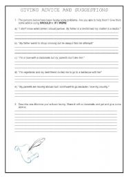 English worksheet: Giving advice