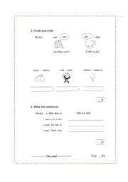 English worksheet: II part