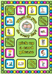 Daily Routines Board Game - ESL worksheet by Alenka