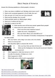 English Worksheet: Black People Webquest