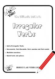 English Worksheet: The Ultimate Guide to Irregular Verbs. Part 1
