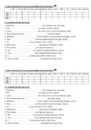 English Worksheet: Regular verbs past simple + pronunciation