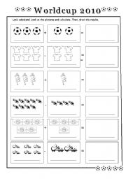 English Worksheet: World Cup 2010 - Lets count!!!