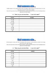 English worksheet: ABC classroom activity