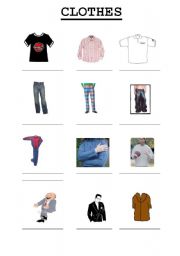 English worksheet: Clothes