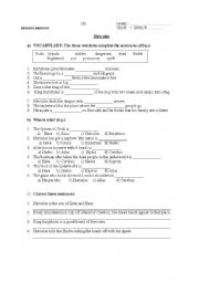 English Worksheet: Hercules