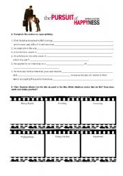 English Worksheet: The Pursuit of Happiness