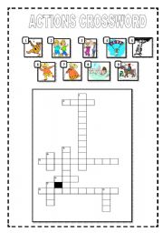 English worksheet: Actions crossword