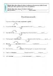 English Worksheet: Relative clauses